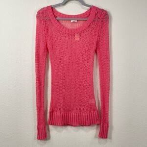 Aerie Loose Knit Pullover Sweater Y2k Scene Fairy Whimsy 2010s Pink Princess S